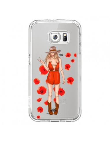 Coque Young Wild and Free Coachella Transparente pour Samsung Galaxy S6 - kateillustrate