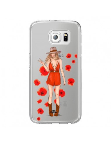Coque Young Wild and Free Coachella Transparente pour Samsung Galaxy S6 Edge - kateillustrate