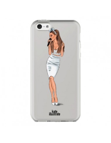 Coque iPhone 5C Ice Queen Ariana Grande Chanteuse Singer Transparente - kateillustrate