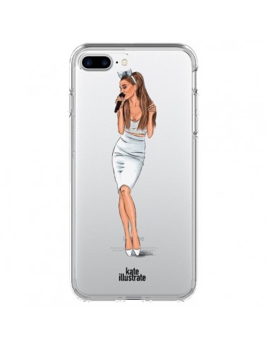 Coque iPhone 7 Plus et 8 Plus Ice Queen Ariana Grande Chanteuse Singer Transparente - kateillustrate