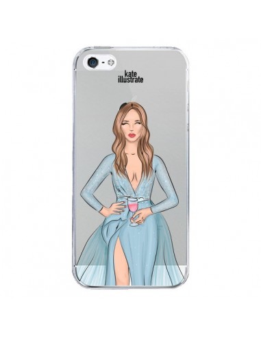 Coque iPhone 5/5S et SE Cheers Diner Gala Champagne Transparente - kateillustrate