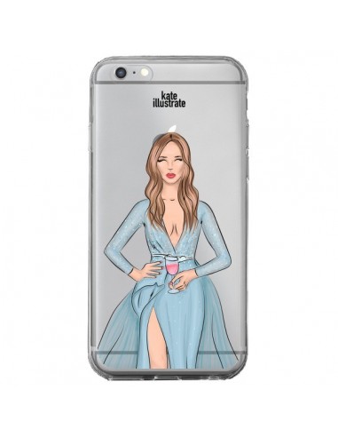 Coque iPhone 6 Plus et 6S Plus Cheers Diner Gala Champagne Transparente - kateillustrate