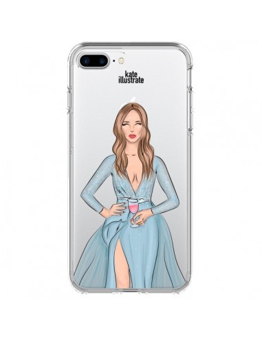 Coque iPhone 7 Plus et 8 Plus Cheers Diner Gala Champagne Transparente - kateillustrate