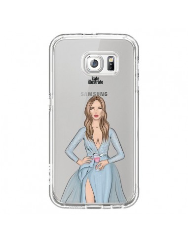 Coque Cheers Diner Gala Champagne Transparente pour Samsung Galaxy S6 - kateillustrate