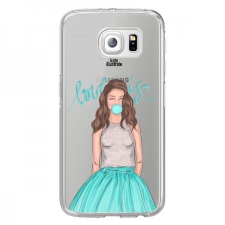 Coque Bubble Girls Tiffany Bleu Transparente pour Samsung Galaxy S6 Edge - kateillustrate