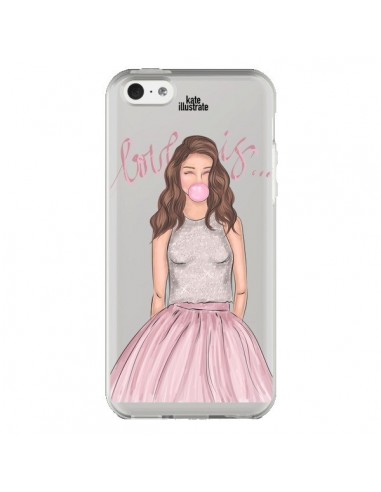 Coque iPhone 5C Bubble Girl Tiffany Rose Transparente - kateillustrate