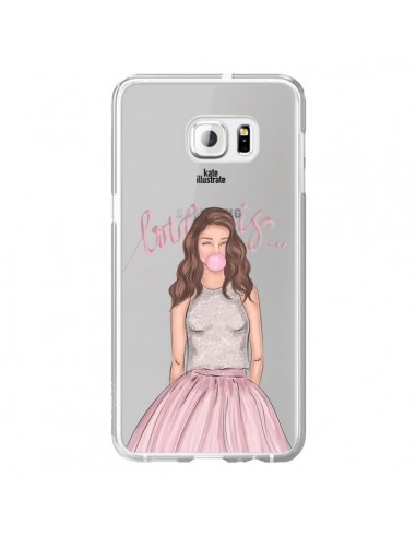 Coque Bubble Girl Tiffany Rose Transparente pour Samsung Galaxy S6 Edge Plus - kateillustrate