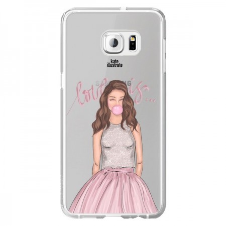 Coque Bubble Girl Tiffany Rose Transparente pour Samsung Galaxy S6 Edge Plus - kateillustrate