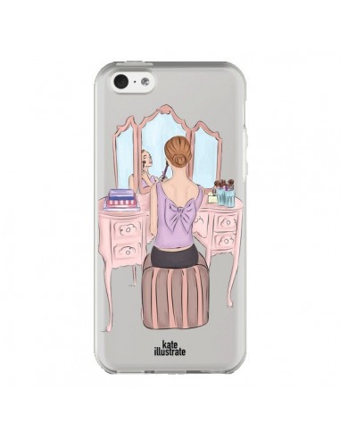 Coque iPhone 5C Vanity Coiffeuse Make Up Transparente - kateillustrate