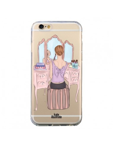 Coque iPhone 6 et 6S Vanity Coiffeuse Make Up Transparente - kateillustrate