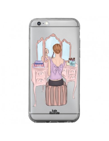 Coque iPhone 6 Plus et 6S Plus Vanity Coiffeuse Make Up Transparente - kateillustrate