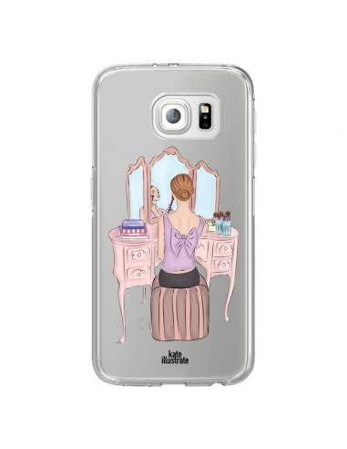 Coque Vanity Coiffeuse Make Up Transparente pour Samsung Galaxy S6 Edge - kateillustrate