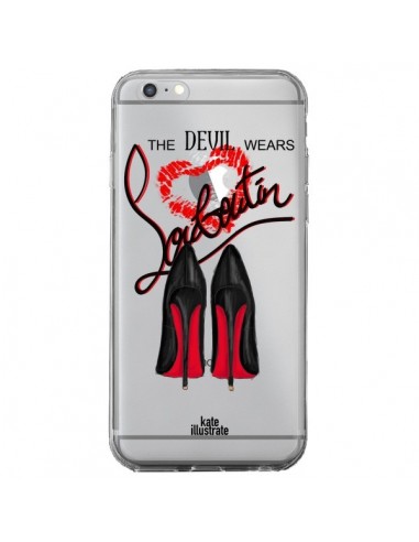 Coque iPhone 6 Plus et 6S Plus The Devil Wears Shoes Demon Chaussures Transparente - kateillustrate