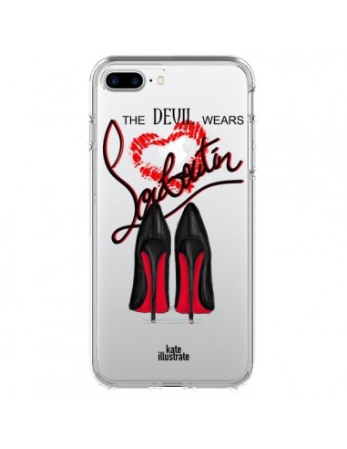 Coque iPhone 7 Plus et 8 Plus The Devil Wears Shoes Demon Chaussures Transparente - kateillustrate