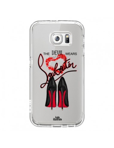 Coque The Devil Wears Shoes Demon Chaussures Transparente pour Samsung Galaxy S6 - kateillustrate