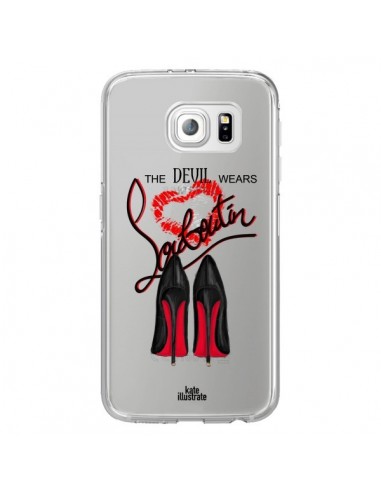 Coque The Devil Wears Shoes Demon Chaussures Transparente pour Samsung Galaxy S6 Edge - kateillustrate