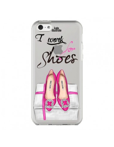 Coque iPhone 5C I Work For Shoes Chaussures Transparente - kateillustrate