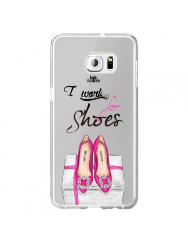 Coque I Work For Shoes Chaussures Transparente pour Samsung Galaxy S6 Edge Plus - kateillustrate