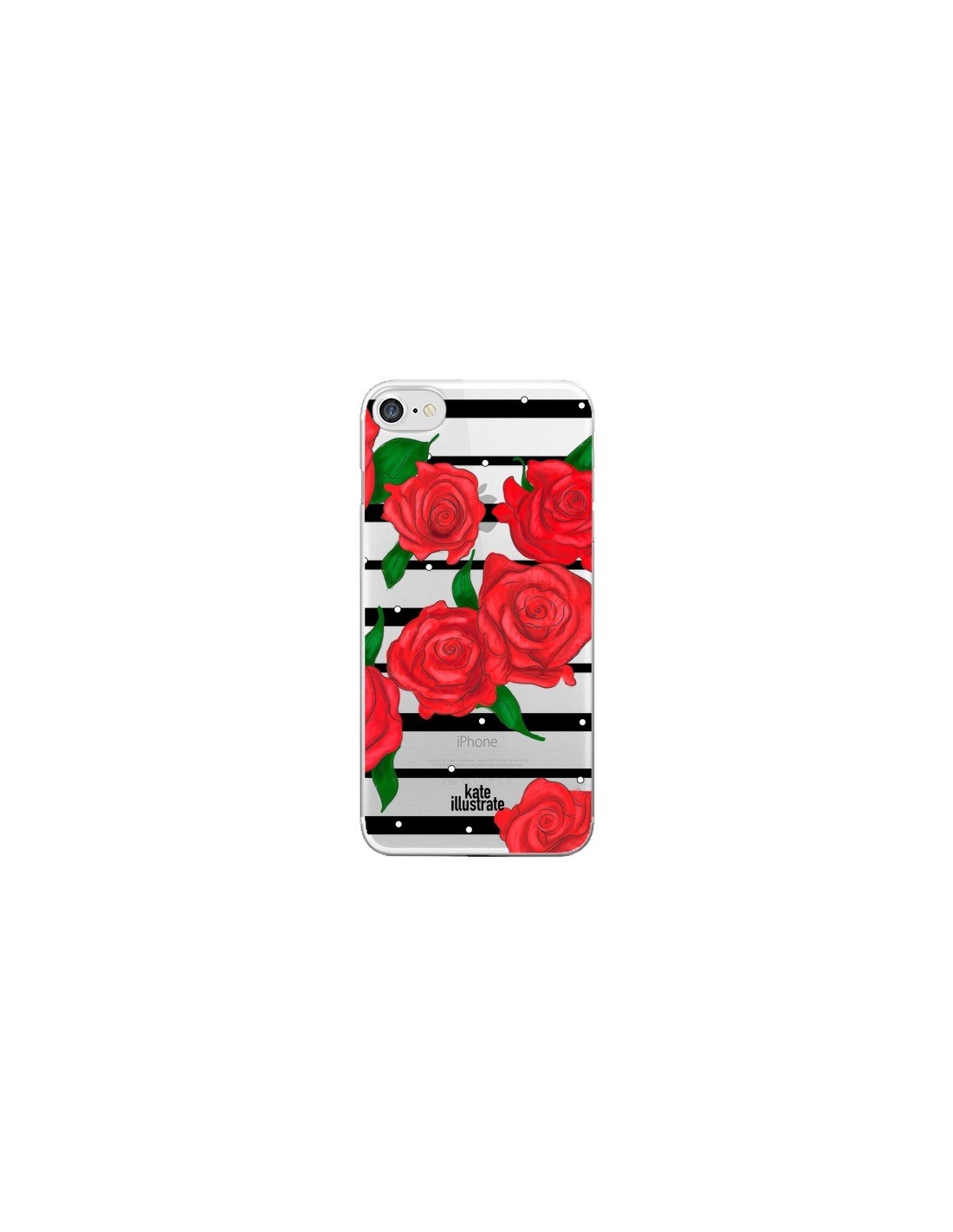 coque iphone 7 rouge transparent