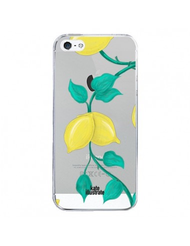 Coque iPhone 5/5S et SE Lemons Citrons Transparente - kateillustrate