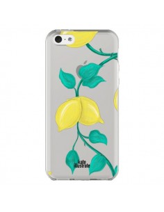 Coque iPhone 5C Lemons Citrons Transparente - kateillustrate