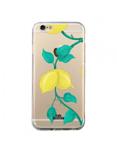Coque iPhone 6 et 6S Lemons Citrons Transparente - kateillustrate