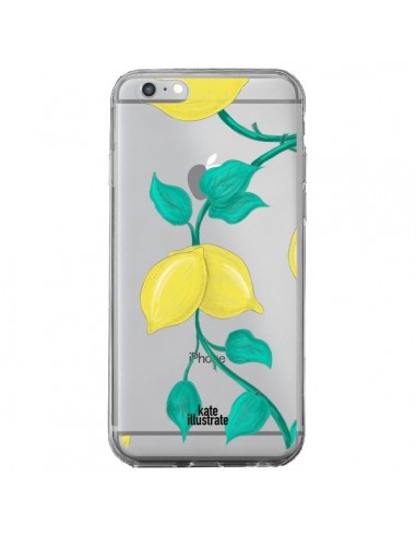 Coque iPhone 6 Plus et 6S Plus Lemons Citrons Transparente - kateillustrate