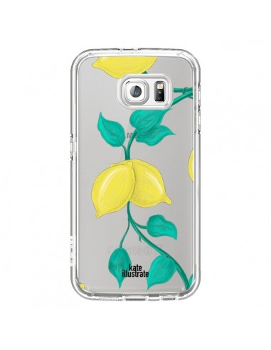 Coque Lemons Citrons Transparente pour Samsung Galaxy S6 - kateillustrate