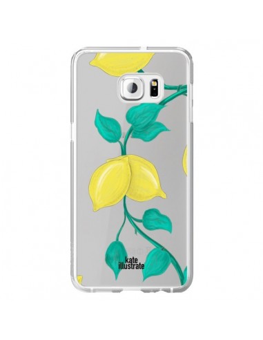 Coque Lemons Citrons Transparente pour Samsung Galaxy S6 Edge Plus - kateillustrate