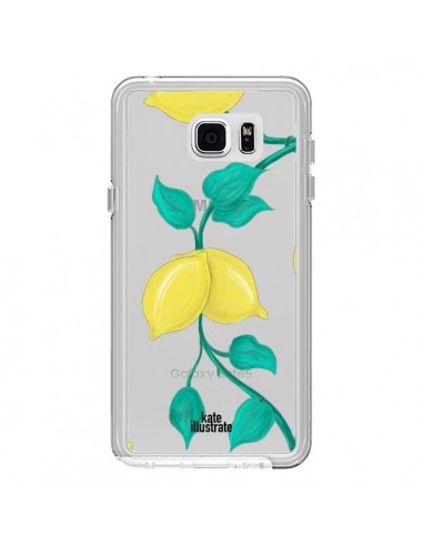 Coque Lemons Citrons Transparente pour Samsung Galaxy Note 5 - kateillustrate
