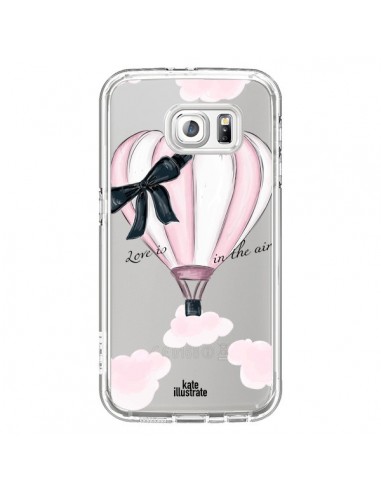 Coque Love is in the Air Love Montgolfier Transparente pour Samsung Galaxy S6 - kateillustrate