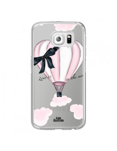 Coque Love is in the Air Love Montgolfier Transparente pour Samsung Galaxy S6 Edge - kateillustrate