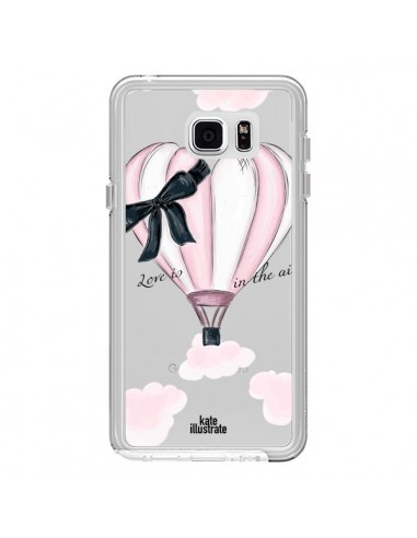 Coque Love is in the Air Love Montgolfier Transparente pour Samsung Galaxy Note 5 - kateillustrate