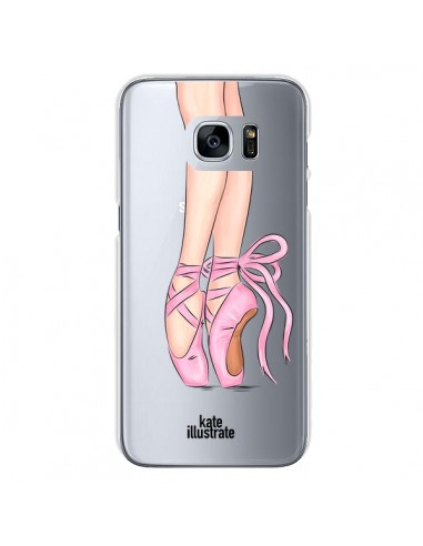 Coque Ballerina Ballerine Danse Transparente pour Samsung Galaxy S7 - kateillustrate