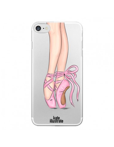 Coque Ballerina Ballerine Danse Transparente pour iPhone 7 - kateillustrate