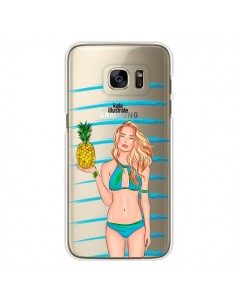 Coque Malibu Ananas Plage Ete Bleu Transparente pour... 2