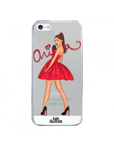 Coque Ariana Grande Chanteuse Singer Transparente pour iPhone 5/5S et SE - kateillustrate