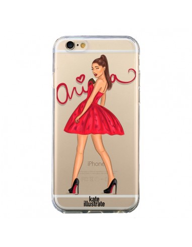 Coque Ariana Grande Chanteuse Singer Transparente pour iPhone 6 et 6S - kateillustrate