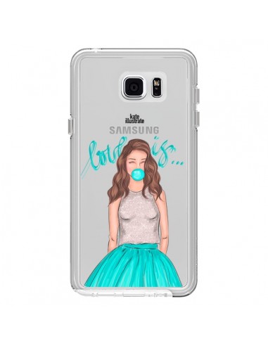 Coque Bubble Girls Tiffany Bleu Transparente pour Samsung Galaxy Note 5 - kateillustrate