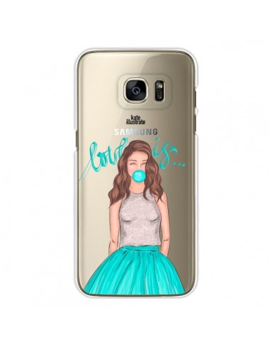 Coque Bubble Girls Tiffany Bleu Transparente pour Samsung Galaxy S7 Edge - kateillustrate