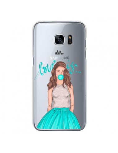 Coque Bubble Girls Tiffany Bleu Transparente pour Samsung Galaxy S7 - kateillustrate