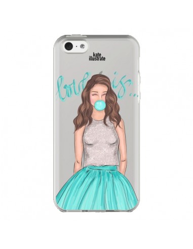 Coque Bubble Girls Tiffany Bleu Transparente pour iPhone 5C - kateillustrate