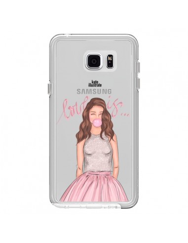 Coque Bubble Girl Tiffany Rose Transparente pour Samsung Galaxy Note 5 - kateillustrate