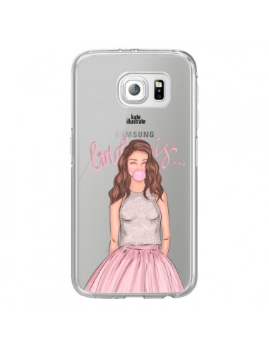 Coque Bubble Girl Tiffany Rose Transparente pour Samsung Galaxy S6 Edge - kateillustrate