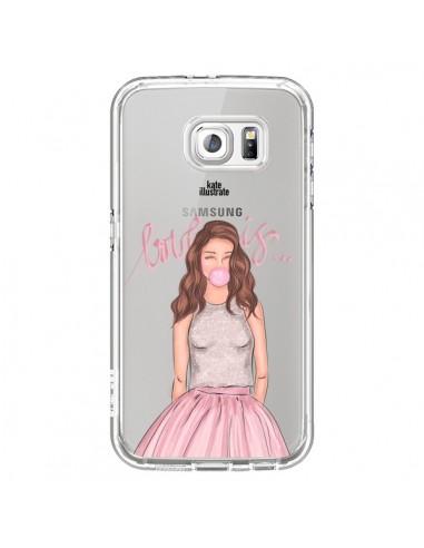 Coque Bubble Girl Tiffany Rose Transparente pour Samsung Galaxy S6 - kateillustrate