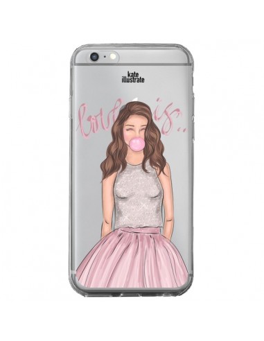 Coque Bubble Girl Tiffany Rose Transparente pour iPhone 6 Plus et 6S Plus - kateillustrate