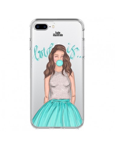 Coque Bubble Girls Tiffany Bleu Transparente pour iPhone 7 Plus - kateillustrate