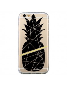 Coque iPhone 6 et 6S Ananas Noir Transparente -...