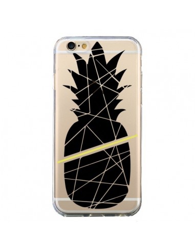 Coque iPhone 6 et 6S Ananas Noir Transparente - Koura-Rosy Kane