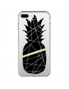 Coque iPhone 7 Plus et 8 Plus Ananas Noir Transparente -...